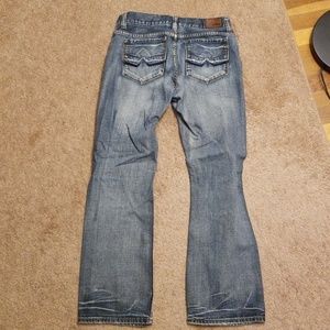 Urban pipeline blue jeans